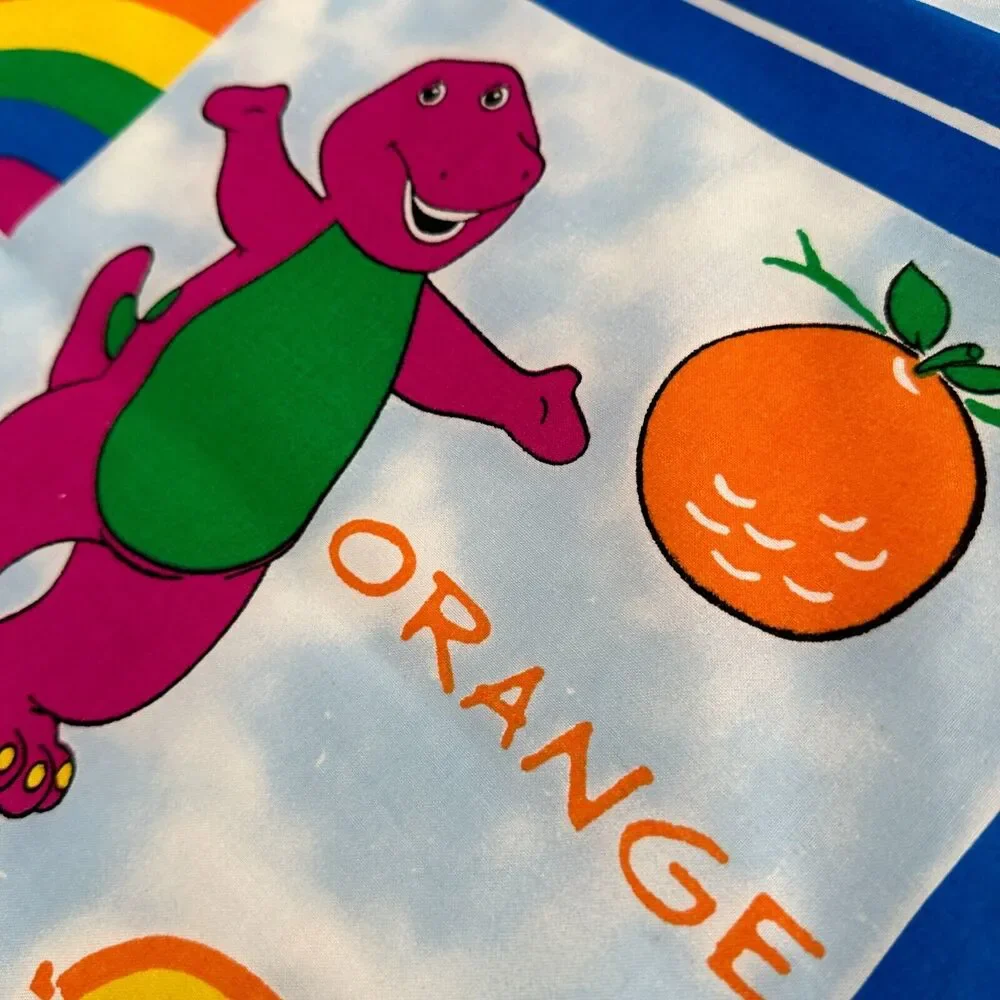 Barney Book of Colors Rainbow Fabric Book Cotton Craft‎ Panel Vintage Cut & Sew